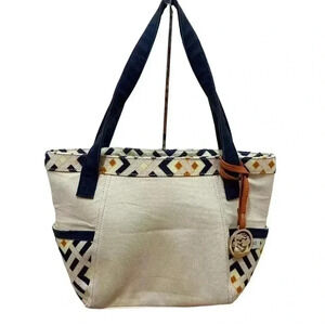 Spartina 449 Lux linen square tote bag, casual elegance